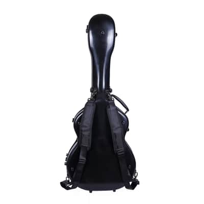 Crossrock Grand Auditorium Guitar Flight Case , Waterproof Deluxe Fiberglass Hard Shell, Black image 2