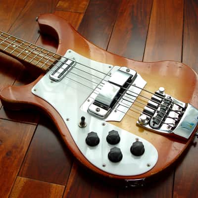 1986 Rickenbacker 4001 V63 Fireglo Finish LEFT HANDED w/ PMC Option - RARE w/ Orig. Maxima Strings! image 7