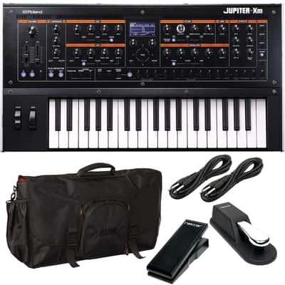 Roland Jupiter-Xm Portable Synthesizer, Gator G-Club Control 25, Sustain Pedal, Nektar NX-P, (2) 1/4 Cables Bundle