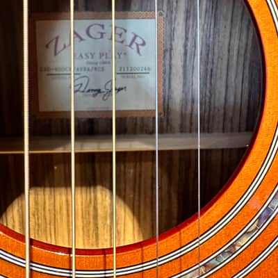 Zager ZAD900CE Solid Spruce/Rosewood Acoustic Electric AURA Pro Series 50th Anniversary Tobacco Sunburst image 3