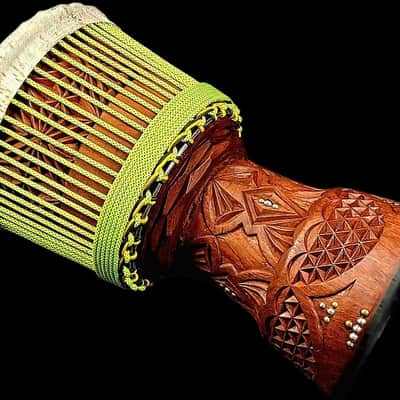 Djembe Drum Mali Hardwood Large Pro - Dougoura Wood Handmade All Solid One Piece image 4