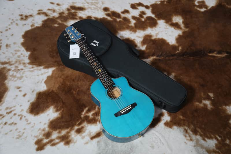 Natasha Sunny Baby 32" (Blue) - European Spruce and Flame Maple Acoustic Guitar 2024 - Gloss image 1