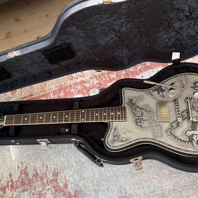 Duesenberg Johnny Depp Signature Series Electric Guitar 2010s - Aluminum Tattooed image 3