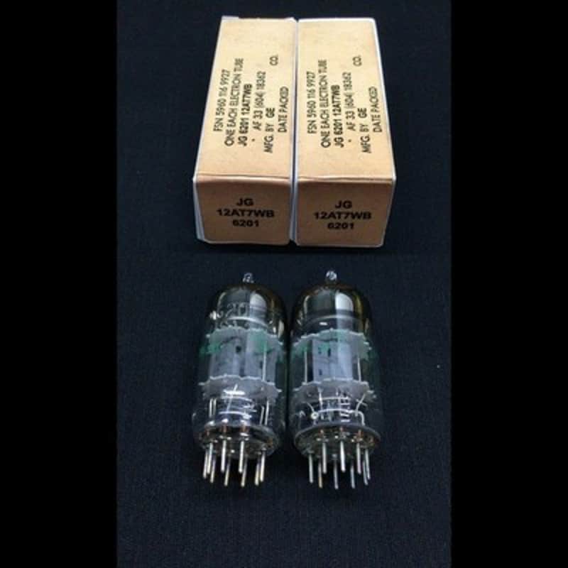 MATCHED PAIR GE JG 6201 12AT7 ECC81 Amp Audio VACUUM TUBES Tested 10.9538 image 1