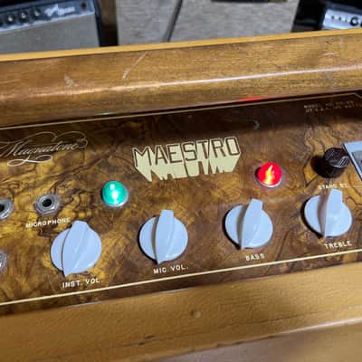 Magnatone Maestro M-212-8B 1952 with 2-12" Blue Jensen Speakers Faun with Brown Alligator image 12