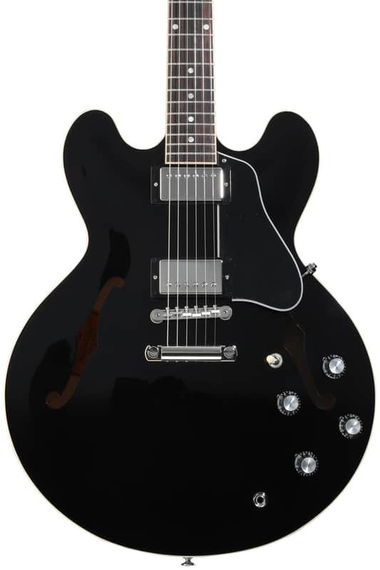 Gibson ES-335 Semi-hollow body Electric Guitar - Vintage Ebony image 1