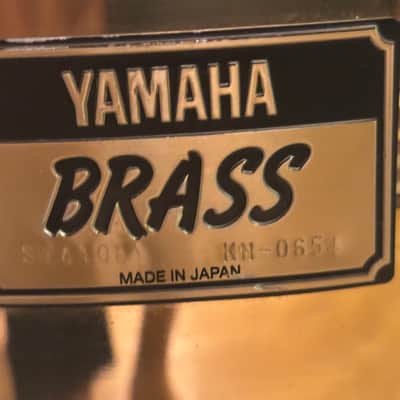 Yamaha SD-4106 14" x 6.5" Seamless Brass Snare Drum; Made in Japan; Excellent Original Condition image 4