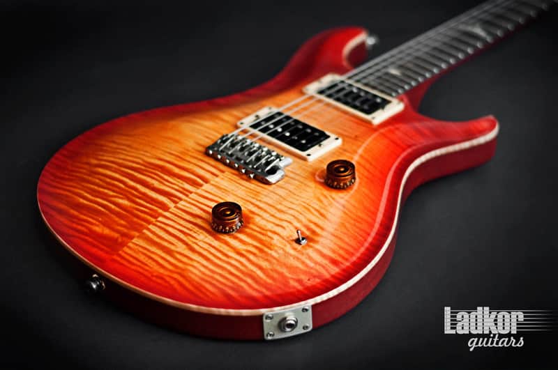 Vintage Early 1986 PRS Custom 24 Cherry Sunburst with Birds 1985 pots Collector Rare WOW top Signed image 1