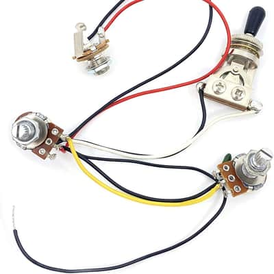 Wiring Harness for Guitars - 1 Volume, 1 Tone, 3-Way Toggle Switch & Jack image 3