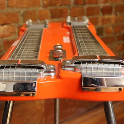 Rickenbacker DW-16 8-String Double-Neck Console Steel Guitar 1964 - Orange Refin image 11