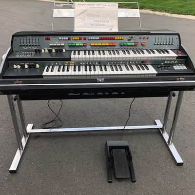 Elka X 705 Vintage Organ (Super Artist 707, X 707) 1979 Black image 1