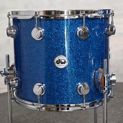 Used DW Collectors VLT 333 Maple 6pc Drum Set Blue Glass - Very Good image 6