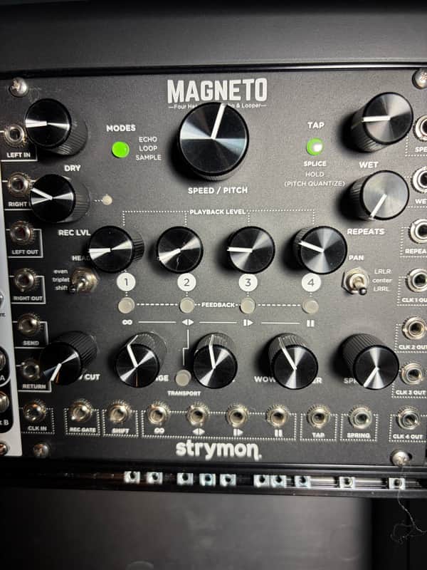 Strymon Magneto Four Head dTape Echo and Looper Eurorack Unit 2010s - Black image 1