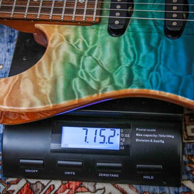 SUHR USA Custom Modern Quilt "Aqua Blue Gradient + Rosewood" (2016) image 4