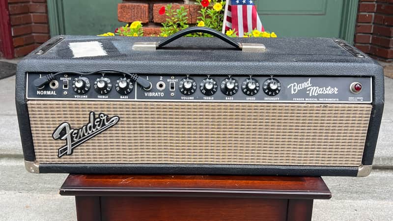 Vintage 1967 FENDER Band-Master AB763 Tube Amp Head~Black Panel/Faced & Clean~SEE VIDEO! *SALE* image 1
