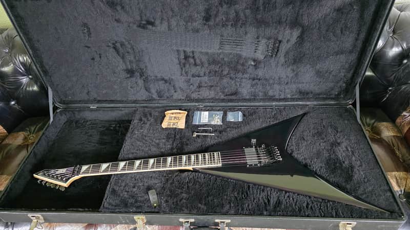 ESP Alexi Laiho Sawtooth EX ANDY SNEAP Judas Priest, Sabbat, Hell! Custom Black Randy Rhoads Flying V Artist Owned Signature Guitar! Tour Stage Played! COBHC! image 1