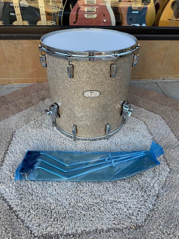Pearl Music City Custom 16x16" Masters Maple/Gum Floor Tom (MMG1616F) - Bronze Glitter Glass image 1