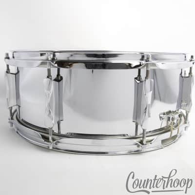 Premier 14x5"Snare Drum Chrome Steel Model 1005 8Lug England Everplay Vintage70s image 5