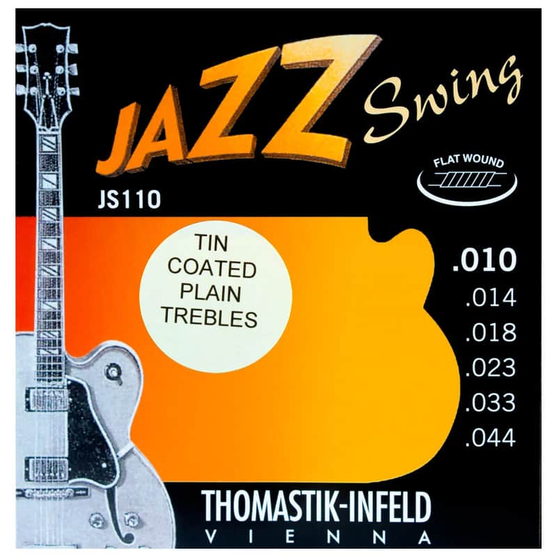 Thomastik-Infeld JS110T Jazz Swing Flatwound Jazz Guitar Strings Extra Light Tin-Plated Trebles (.010-.044) image 1