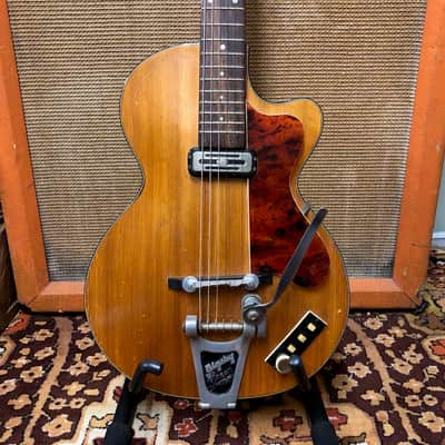 Vintage 1960 Hofner Club 40 w/ Bigsby Selmer Natural Blonde Electric Guitar image 1