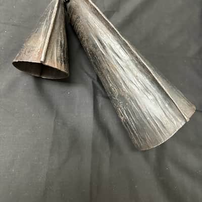 Gankogui, West African Double Bell, Large 13"x4", w/Beater - MINT image 7