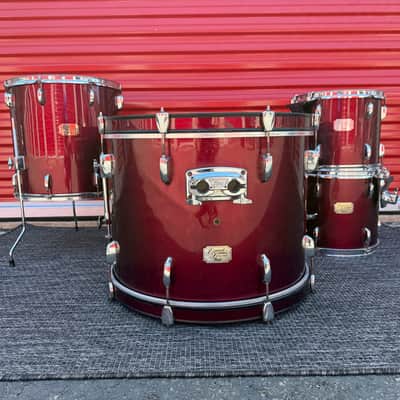 Pearl Export Series 4-Piece Drum Shell Pack Wine Red 22/16/13/12 w/ Upgrades image 2