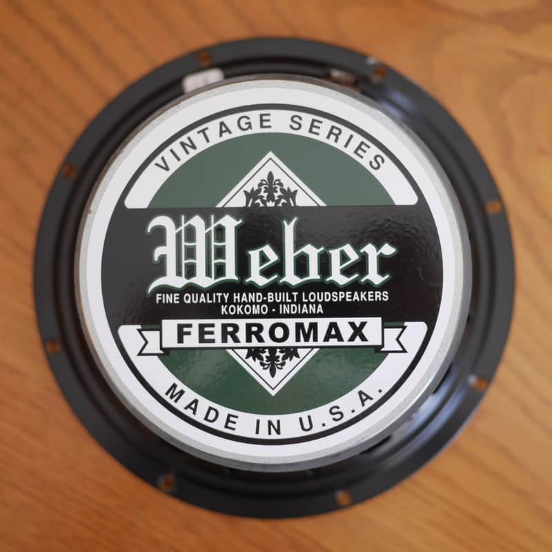 Weber 8F125 8" Ceramic Speaker (Vintage Series Ferromax 8F125H, 4 Ohms, 20 Watts, 8 Inch, Hemp Cone) for Fender Champ image 1