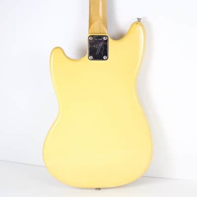 1976 Vintage Fender Musicmaster Guitar Olympic White Blonde All Original ~Rosewood~ USA 1970s CBS image 11