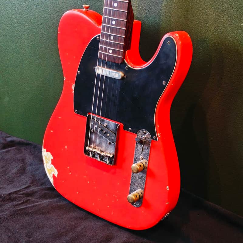 Belle Guitars Teg Custom, Fiesta red - medium relic image 1