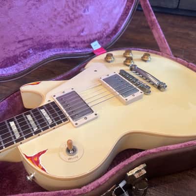 Gibson Les Paul 1958 Custom Shop 58 Historic R8 2017 - Aged ~ Cream Over Flame Top - "Painted-Over" series image 15