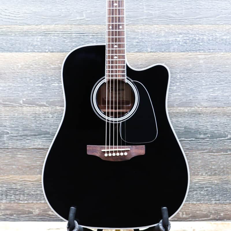 Takamine GD34CE-BLK Gloss Black Dreadnought Cutaway Acoustic Electric Guitar w/Bag image 1
