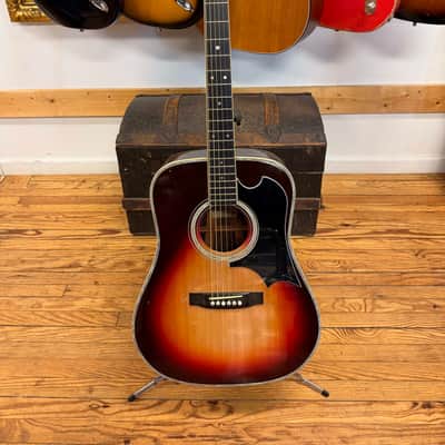Yairi K.Yairi YW500P Sunburst Custom — Solid Spruce/Rosewood, Ebony Board, w/ Hard Cas 1977 - Burst Rosewood ( D- 35 ) Hand Signed by the Master image 1