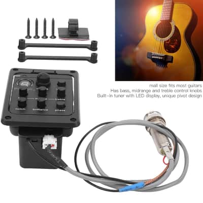 Guitar Tuner Kit, Guitar Pickup Equalizer Acoustic Piezo Pick Pickup Guitar Volume Control Acoustic Guitar Tuner Musical Instrument Accessories For Most Guitars image 3