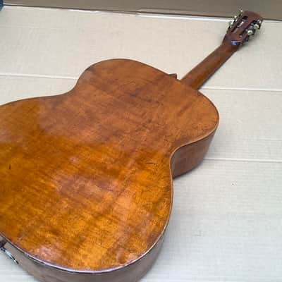 Unknown Vintage antique acoustic guitar solid wood image 14