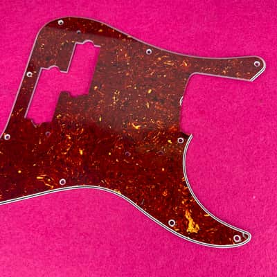 General Vintage Tone 1962 PB Pickguard - top Celluloid red tortoise - 4 Ply - 13 Hole - Correct vintage  - Fits image 5