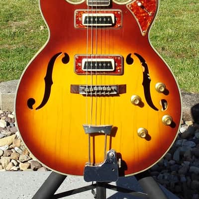 Rare Vintage 1960s Aria Diamond Electric Hollow Body Guitar Made in Japan MIJ Matsumoku image 2