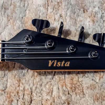 Vista Bass Guitar Vintage 80's - Black/Mirrored MIJ Rare image 2