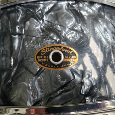 Slingerland Snare drum 1960s - Black diamond Pearl image 2