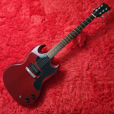 Samick SG-1P (SG Jr. Junior) 1989-1990 - Cherry - Set Neck With Long Tenon - Made in Korea MIK image 2