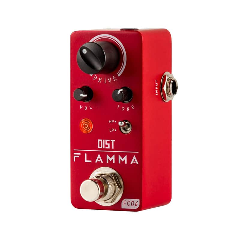 FLAMMA FC06 Distortion Guitar Pedal Electric Guitar Effects with 2 Modes: Boost & Drive (HP/LP), Mini Analog Guitar Pedal, True Bypass image 1