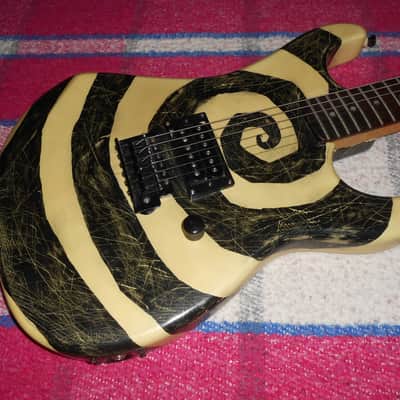 Kramer Striker Baretta 1980's Black & White Spiral image 1