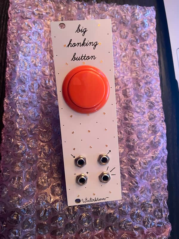 Winterbloom Big Honking Button Eurorack Sample Trigger Module (White/Orange) image 1