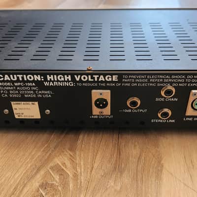 Summit Audio MPC-100A Tube Preamp / Compressor / Limiter image 5