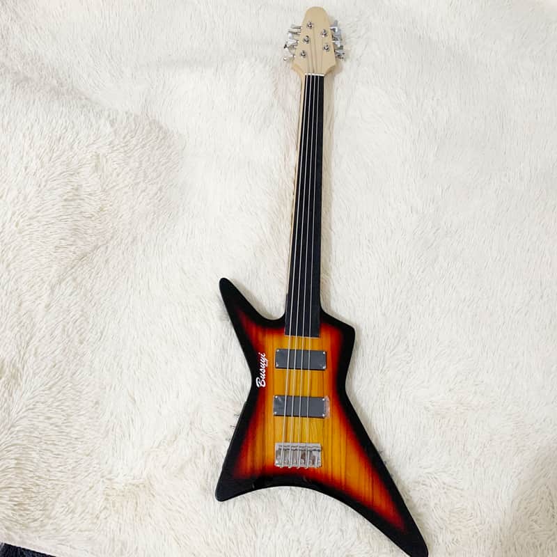 $24.71 OFF - Fanned Fret Bass / 5 String Fretless Double Neck Guitar