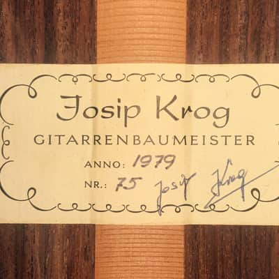 Josip Krog 1979 Classical Guitar – Rare Handcrafted Masterpiece Combining German Craftsmanship and Spanish Soul - check video! image 18