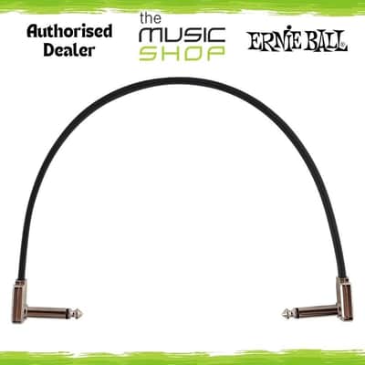 Ernie Ball 1ft (12") Flat Ribbon Patch Cable , Black - 6227 (P06227) image 1