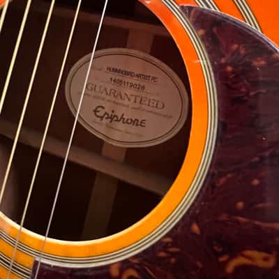 Epiphone Hummingbird Artist FC 2014 - Faded Cherry Sunburst image 1