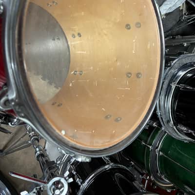 Premier Genista 14” Red Floor Tom Drum 90’s image 5