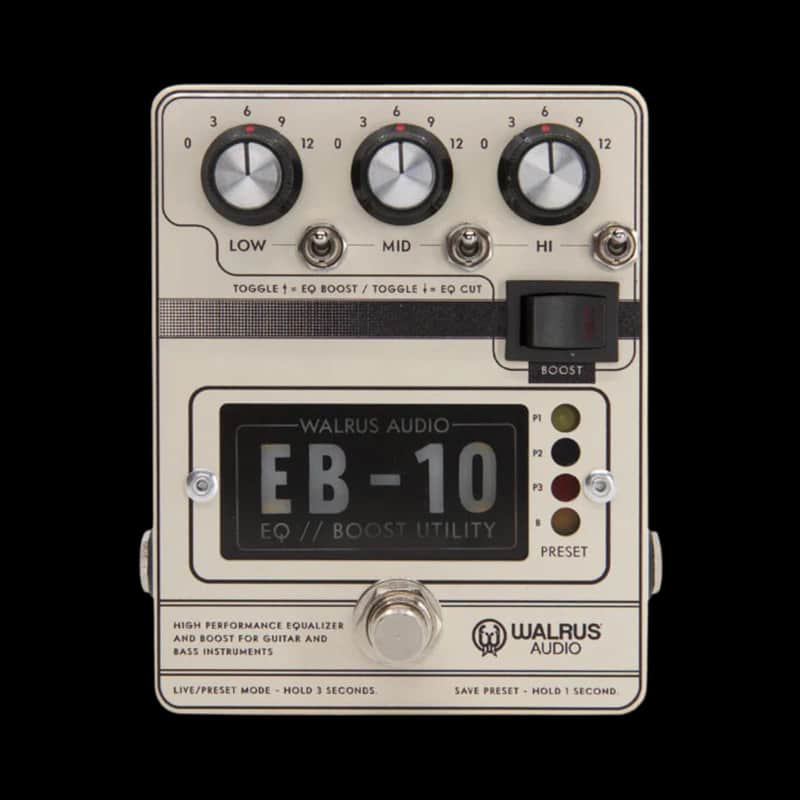 Mint Walrus Audio EB-10 Preamp/EQ/Boost Pedal - Cream imagen 1