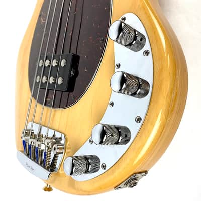 Ernie Ball Music Man Sting Ray 4 Fretless (Modified) 2000 Natural Ash image 7